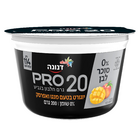 יוגורט בטעם מנגו ואפרסק פרו 20 גרם חלבון 0% סוכר לבן דנונה
